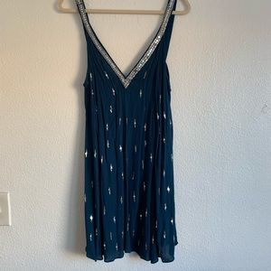 FREE PEOPLE Teal Sequin Dress, size S